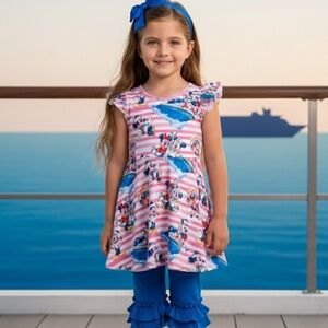 Disney Cruise dress girls Cruise line Disney world dress Birthday gift sz 6